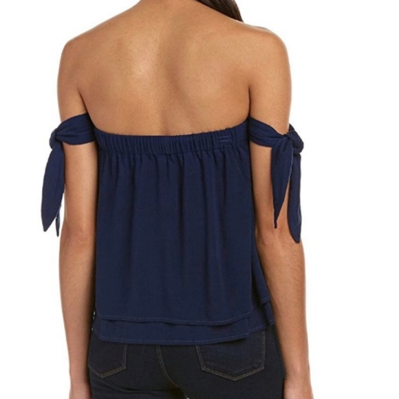 NWT SPLENDID Slub Crosshatch Off the Shoulder Top - Picture 8 of 8